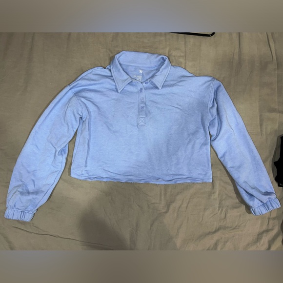 Sweaters - Blue cropped sweater